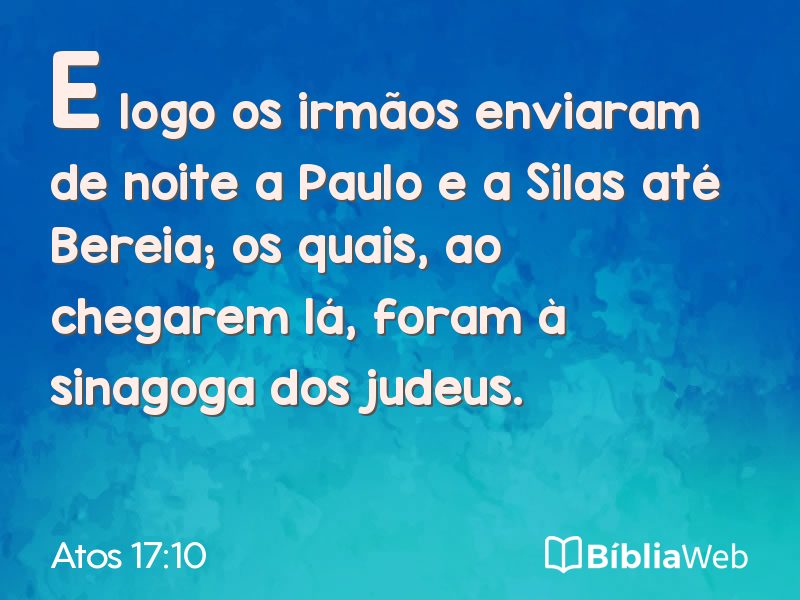 Atos 17:10 em imagem para compartilhar