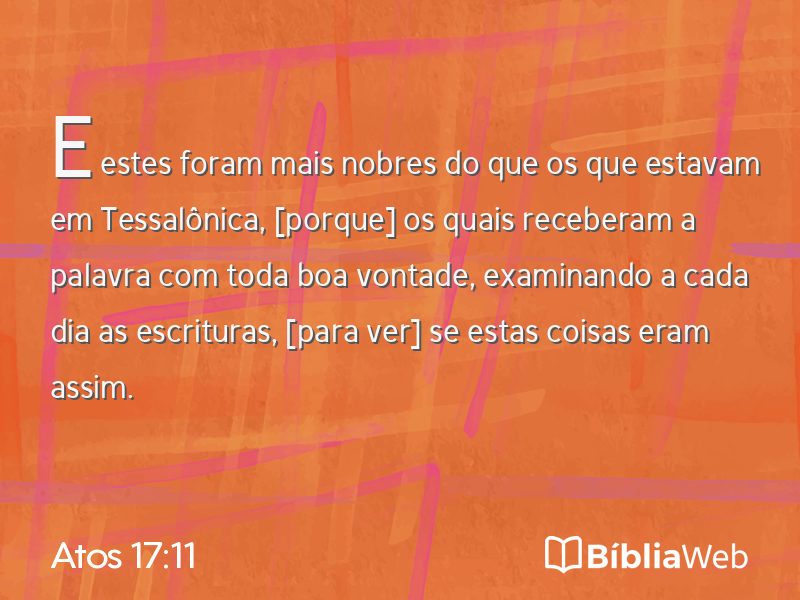 Atos 17:11 em imagem para compartilhar