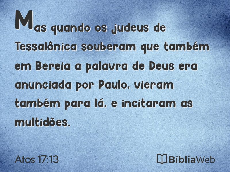 Atos 17:13 em imagem para compartilhar