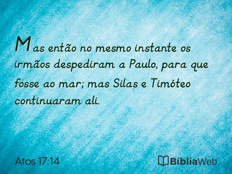Atos 17:14 em imagem para compartilhar
