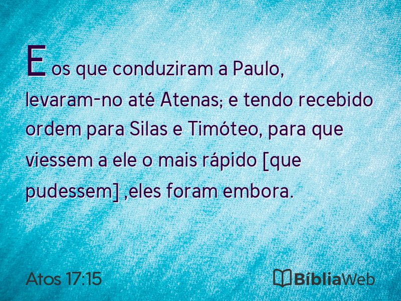 Atos 17:15 em imagem para compartilhar