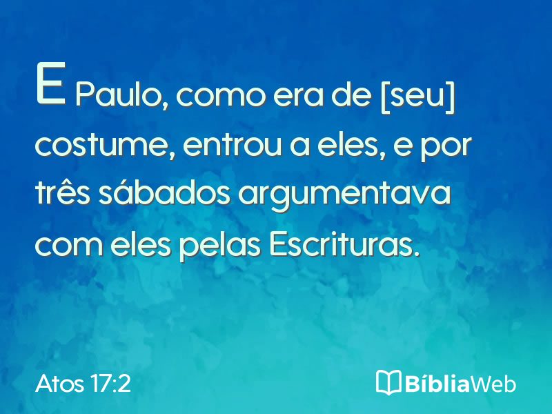 Atos 17:2 em imagem para compartilhar