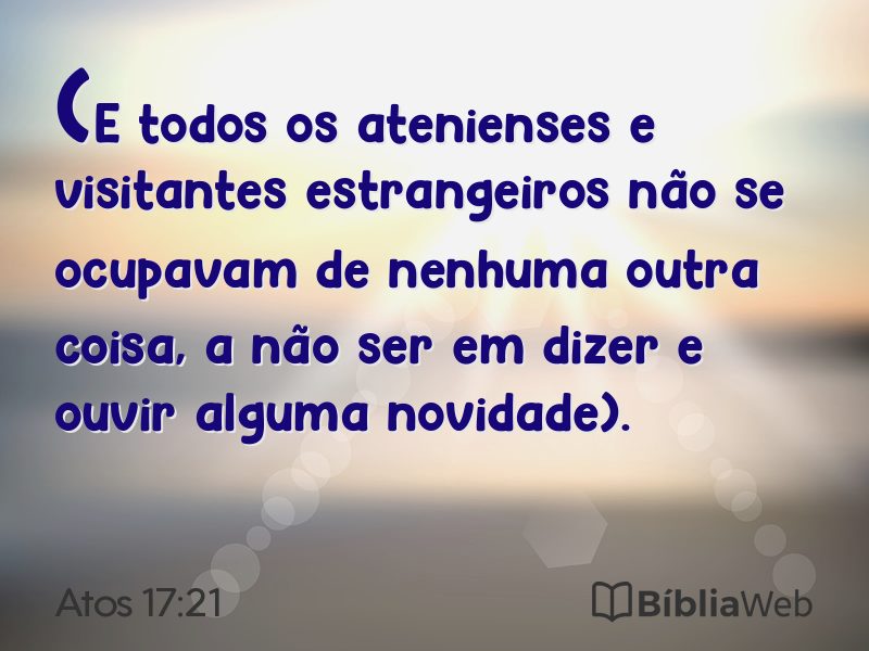 Atos 17:21 em imagem para compartilhar