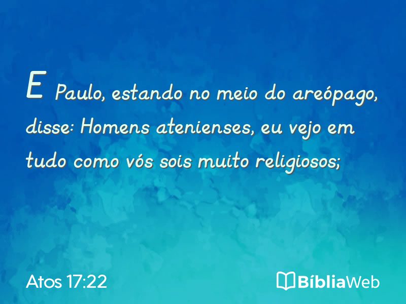 Atos 17:22 em imagem para compartilhar