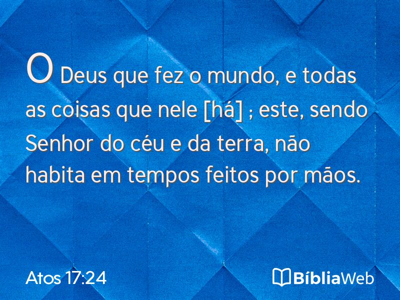 Atos 17:24 em imagem para compartilhar