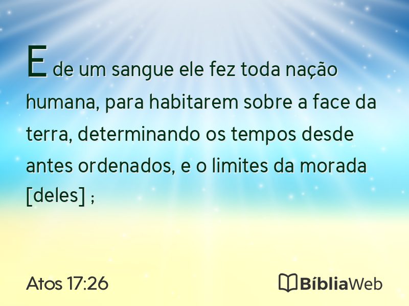 Atos 17:26 em imagem para compartilhar