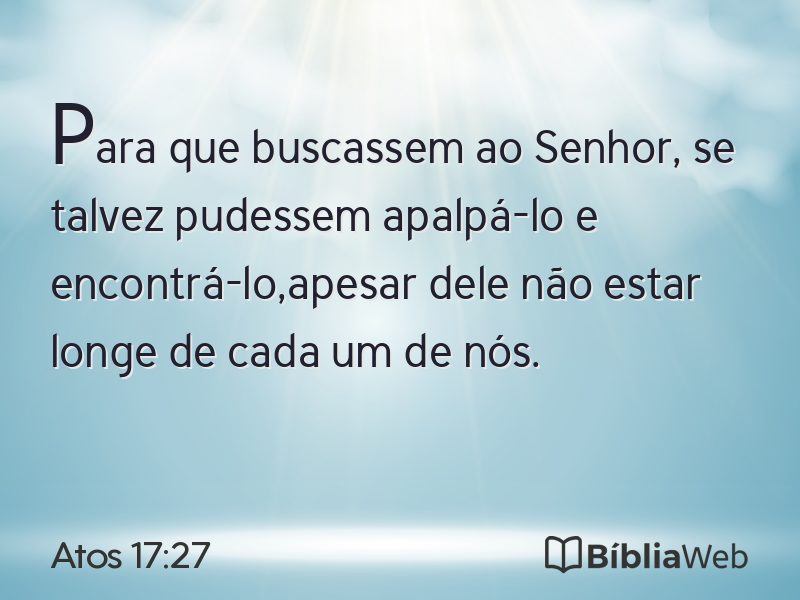 Atos 17:27 em imagem para compartilhar