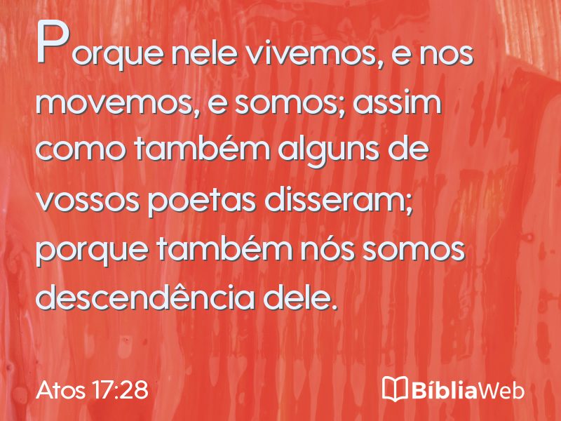 Atos 17:28 em imagem para compartilhar