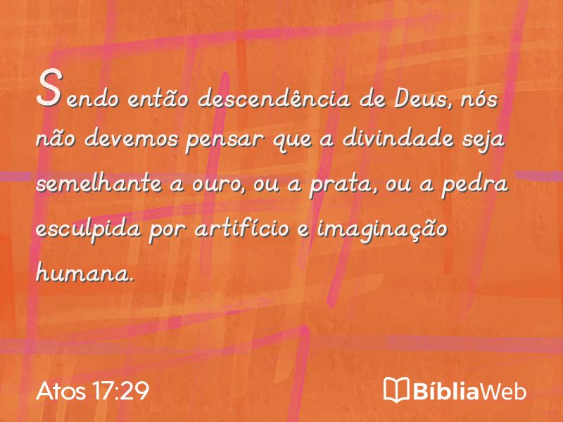 Atos 17:29 em imagem para compartilhar
