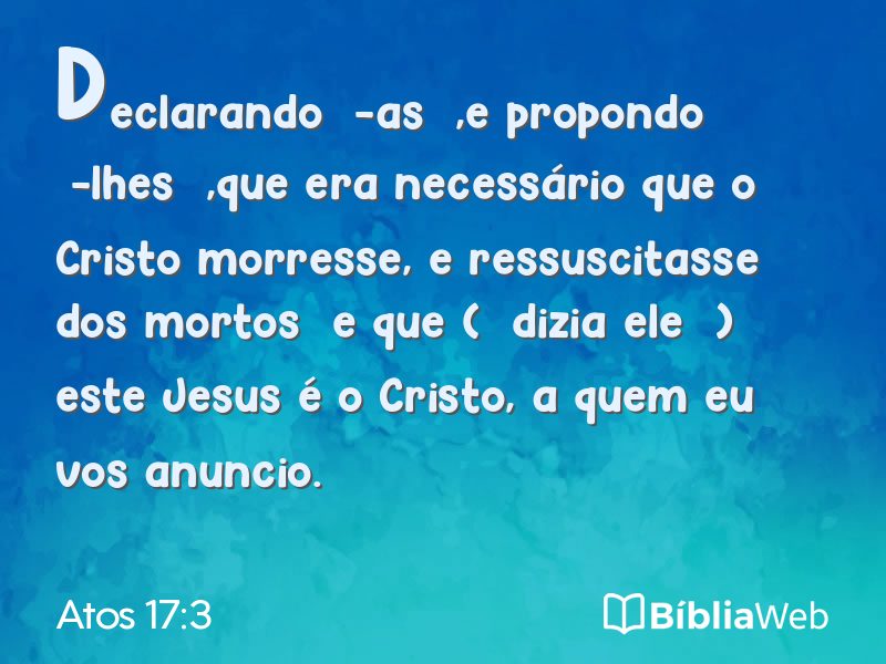 Atos 17:3 em imagem para compartilhar