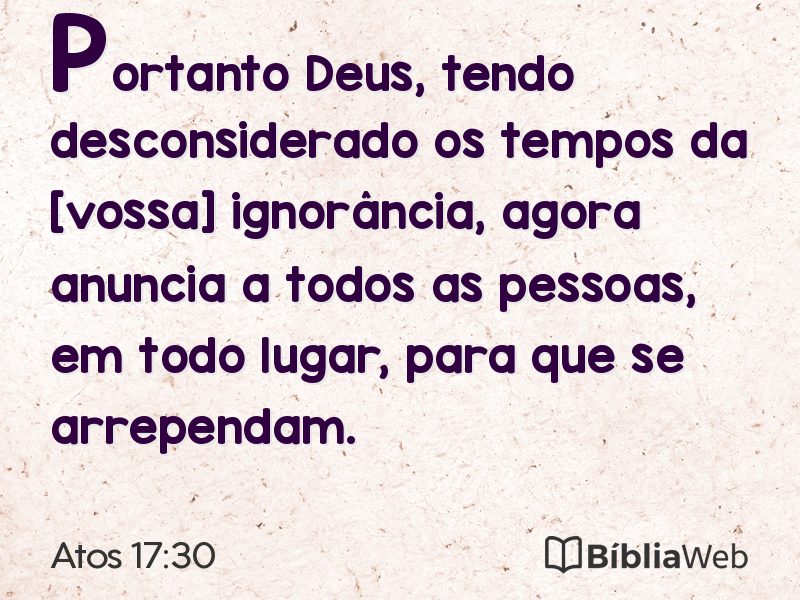 Atos 17:30 em imagem para compartilhar