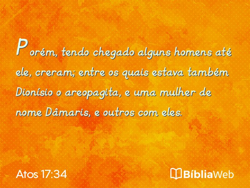 Atos 17:34 em imagem para compartilhar
