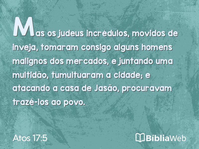 Atos 17:5 em imagem para compartilhar