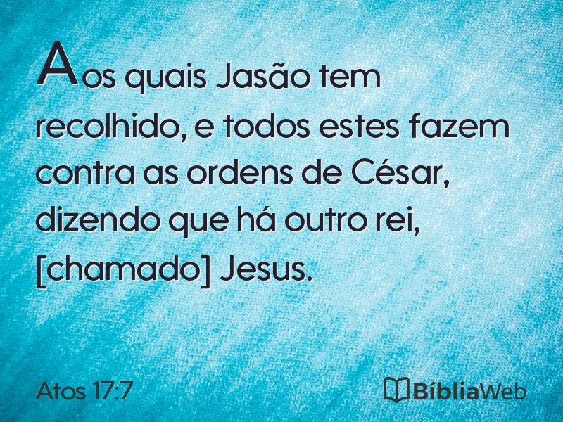 Atos 17:7 em imagem para compartilhar