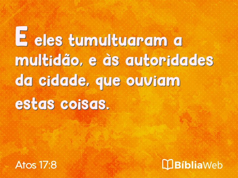 Atos 17:8 em imagem para compartilhar