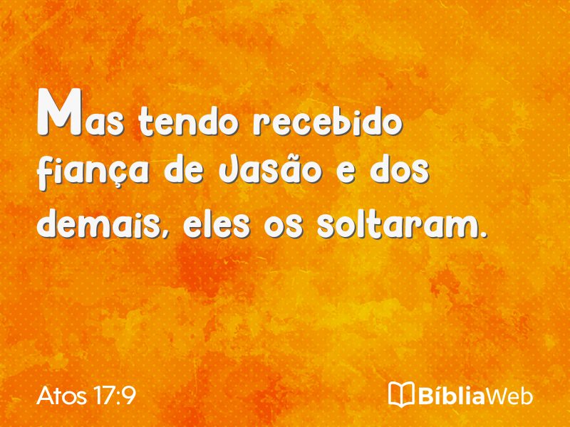 Atos 17:9 em imagem para compartilhar