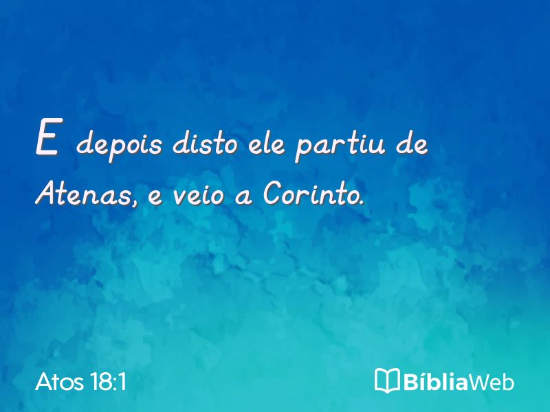 Atos 18:1 em imagem para compartilhar