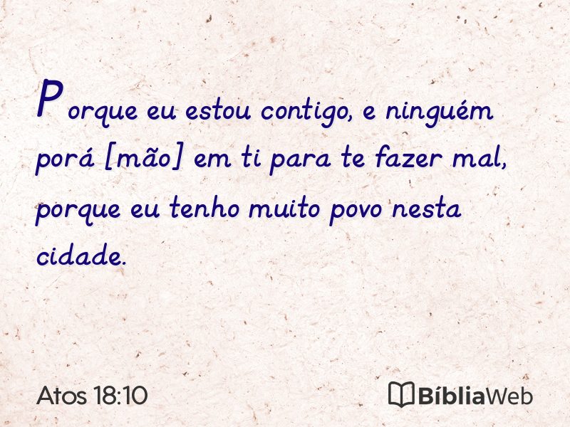 Atos 18:10 em imagem para compartilhar