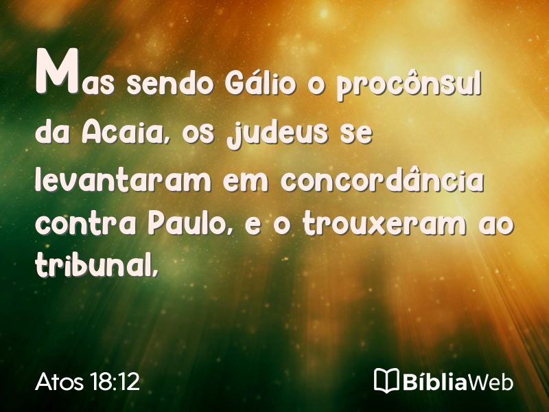 Atos 18:12 em imagem para compartilhar