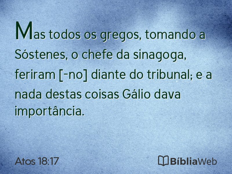 Atos 18:17 em imagem para compartilhar