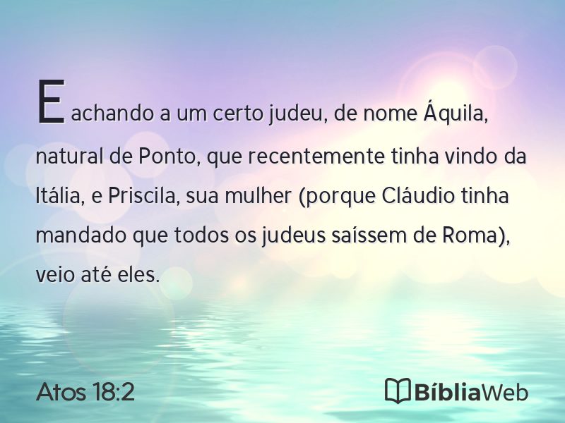 Atos 18:2 em imagem para compartilhar