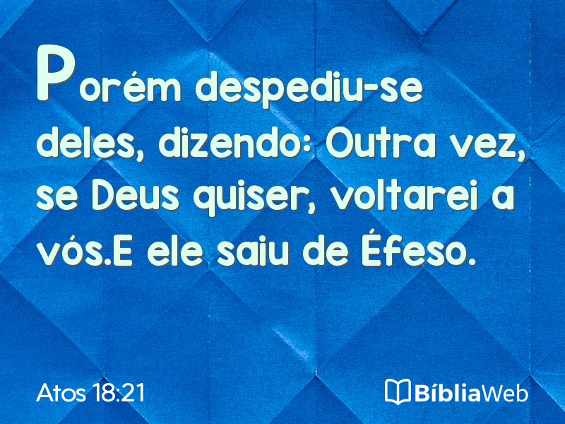 Atos 18:21 em imagem para compartilhar