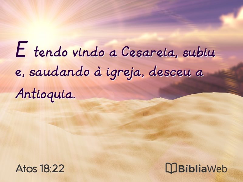 Atos 18:22 em imagem para compartilhar