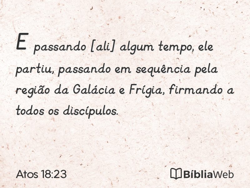 Atos 18:23 em imagem para compartilhar