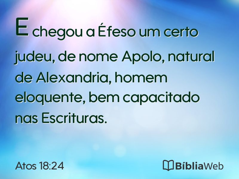 Atos 18:24 em imagem para compartilhar