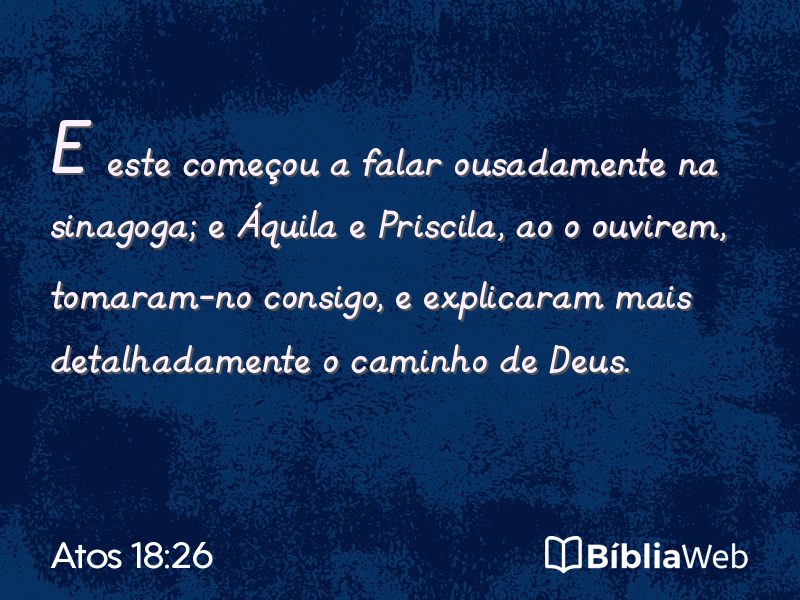 Atos 18:26 em imagem para compartilhar