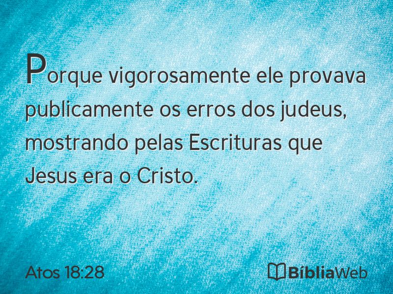 Atos 18:28 em imagem para compartilhar
