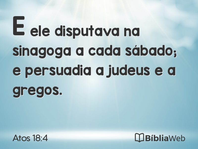 Atos 18:4 em imagem para compartilhar