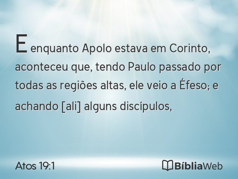 Atos 19:1 em imagem para compartilhar