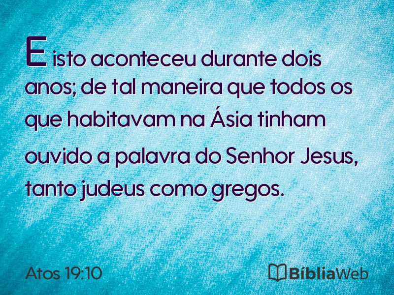 Atos 19:10 em imagem para compartilhar