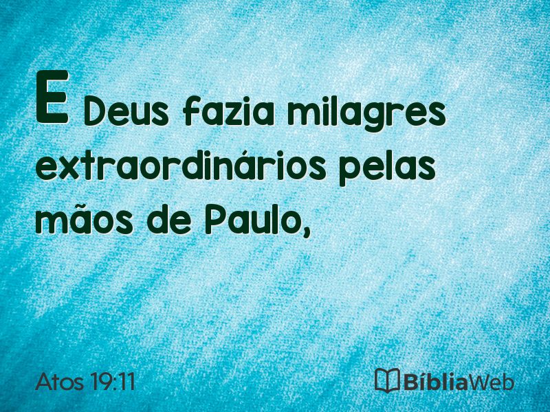 Atos 19:11 em imagem para compartilhar