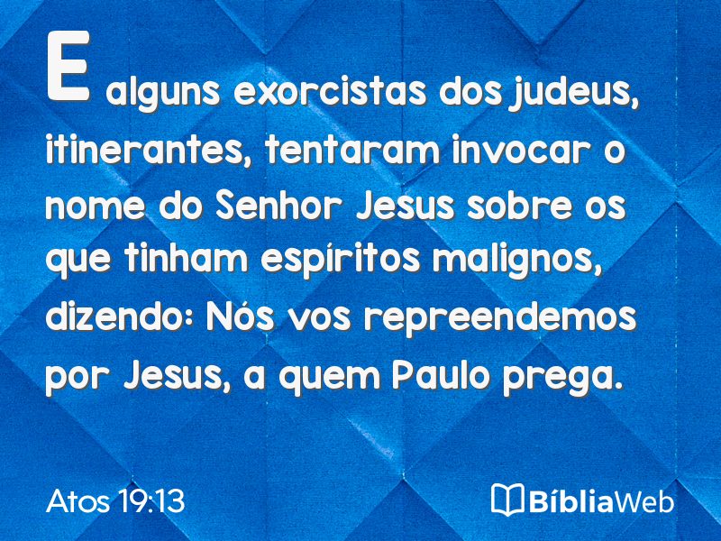 Atos 19:13 em imagem para compartilhar