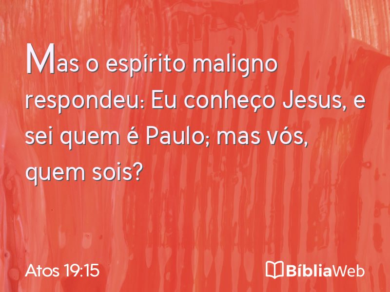 Atos 19:15 em imagem para compartilhar
