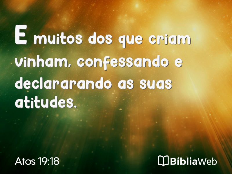 Atos 19:18 em imagem para compartilhar