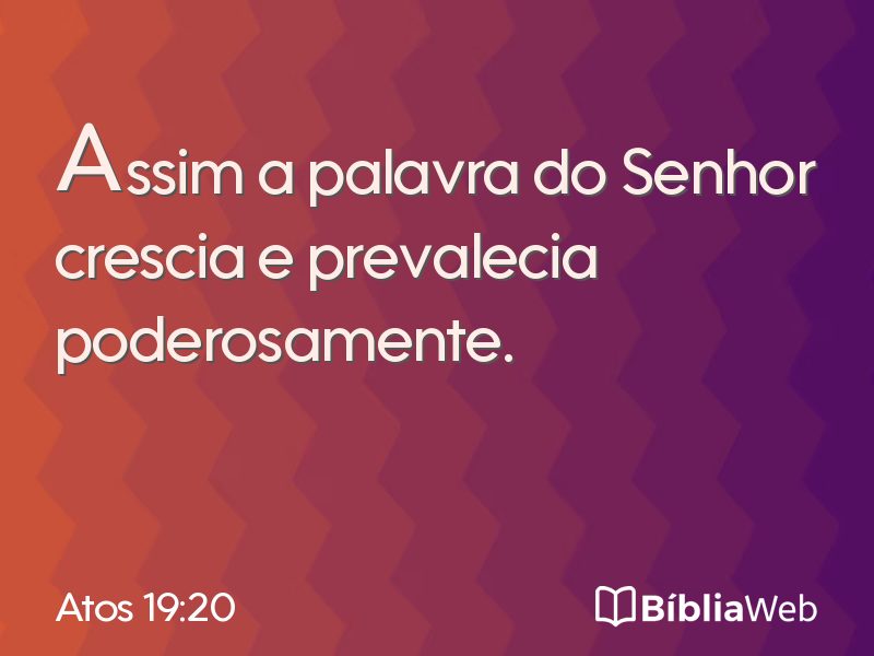 Atos 19:20 em imagem para compartilhar