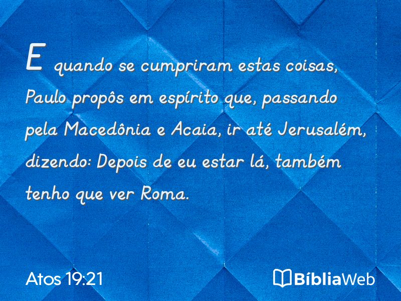 Atos 19:21 em imagem para compartilhar