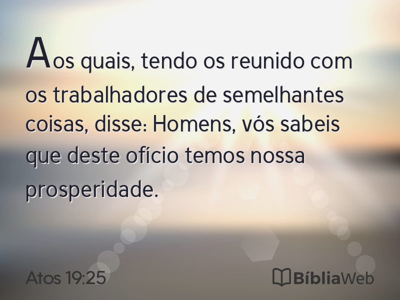 Atos 19:25 em imagem para compartilhar