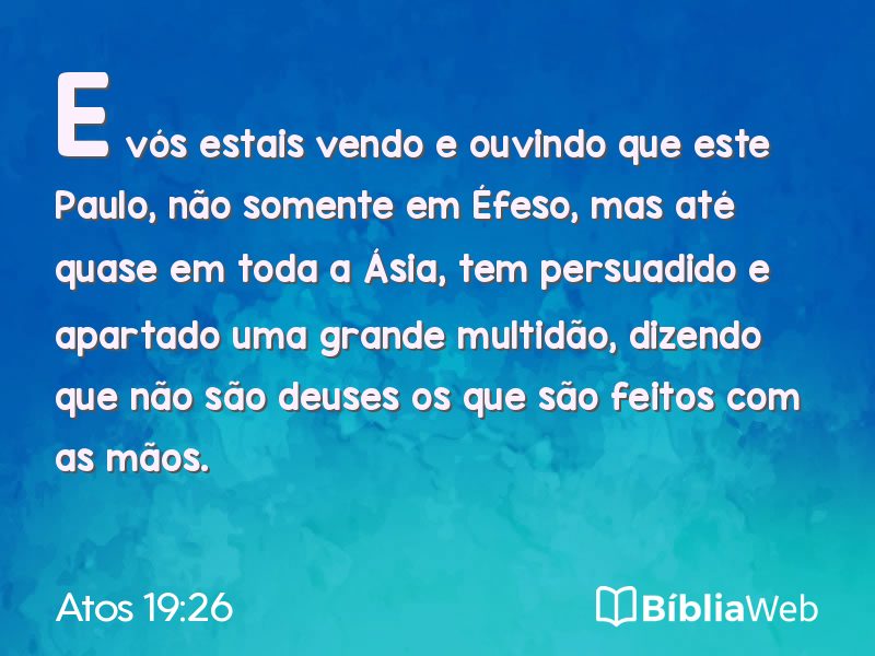 Atos 19:26 em imagem para compartilhar