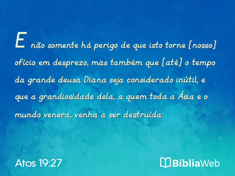 Atos 19:27 em imagem para compartilhar