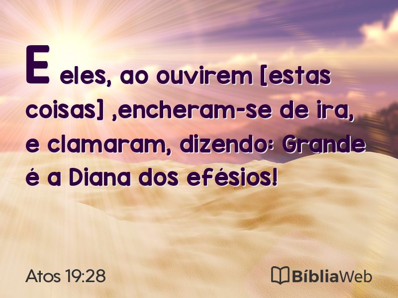 Atos 19:28 em imagem para compartilhar