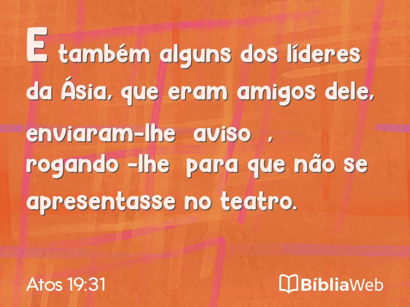 Atos 19:31 em imagem para compartilhar