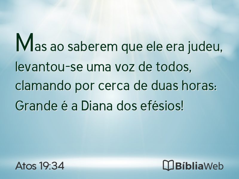 Atos 19:34 em imagem para compartilhar