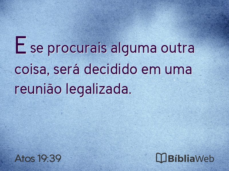 Atos 19:39 em imagem para compartilhar