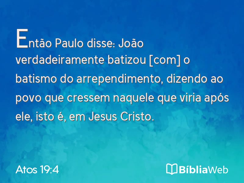 Atos 19:4 em imagem para compartilhar