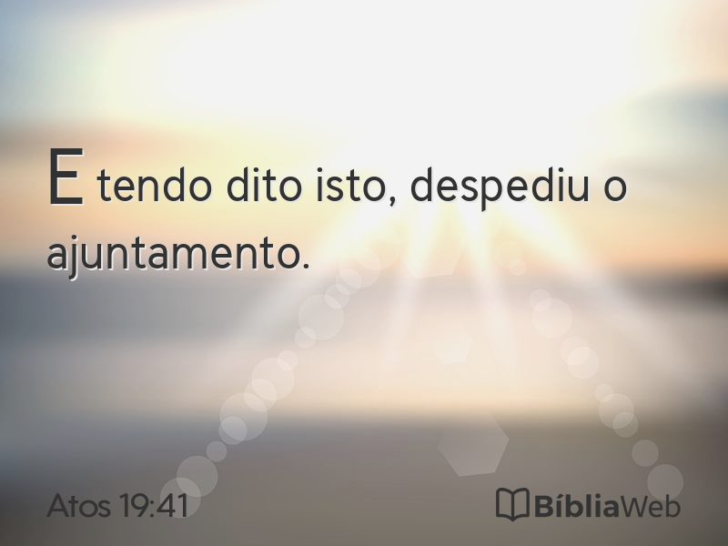 Atos 19:41 em imagem para compartilhar