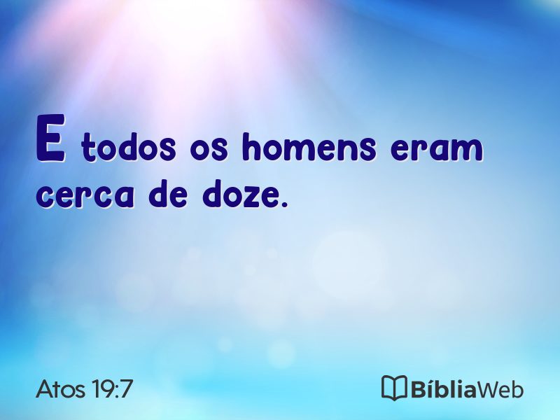 Atos 19:7 em imagem para compartilhar
